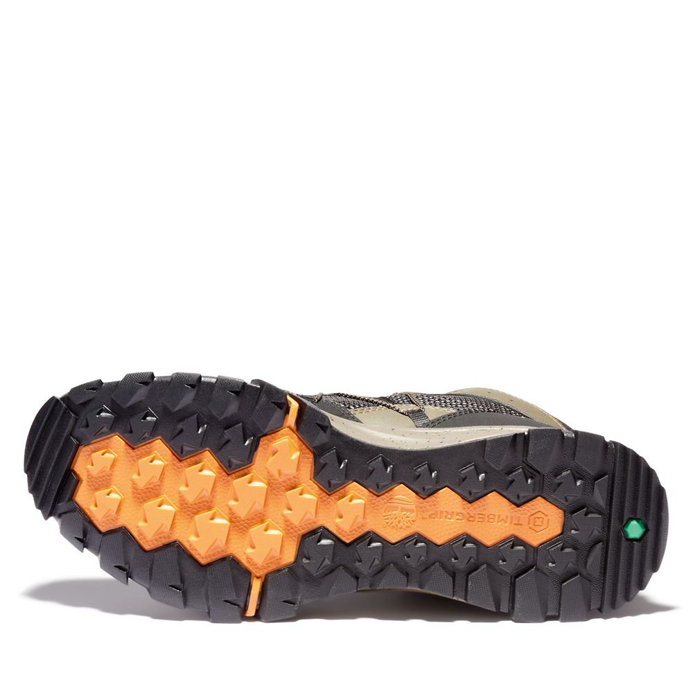 Timberland Mens Hiking Boots Garrison Trail Waterproof Mid - Black/Brown - India ZB5897603